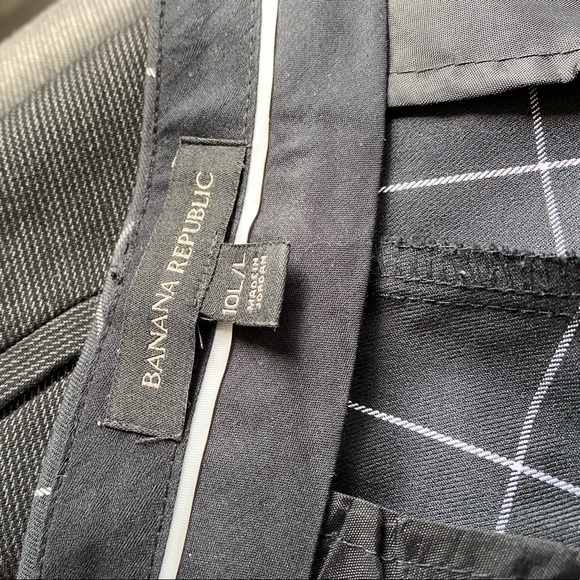 Banana Republic Ryan-Fit Black and White Plaid Pants Size 10 - Picture 6 of 7